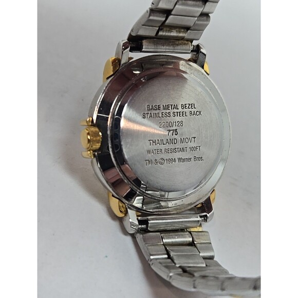 Armitron Tweety Bird 1994 Two Tone Date Quartz Watch Looney Tunes New Battery - Picture 10 of 10